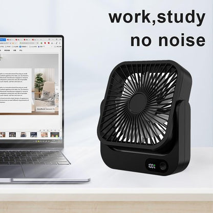 GIIKNEW Magnetic Cruise Ship Approved Fan, 5000mAh Battery Operated Portable Fan with 5 Speeds, Magnetically Sticks on Cabin Ceilings and Walls, Cruise Essentials 2026 - Black