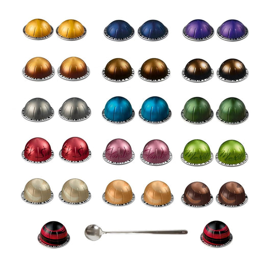 Skiennix Espresso & Lungo Coffee Capsules - Assorted 32-Pack Variety Discovery Sampler