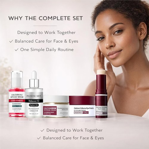 Calcium Daily Care Skin Set - Gentle Firming & Moisturizing Balm Stick for Smooth Skin | Travel-Friendly Routine