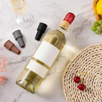 9-Pack Silicone Wine Stoppers to Keep Sparkling Wine Fresh, Beer & Champagne Stoppers (Random Colors)