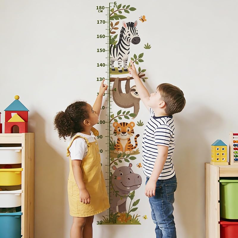 Jungle Animals Kids Height Chart Wall Decal - Removable Growth Sticker - Jungle Animals Height Chart (Variation of THIS listing)