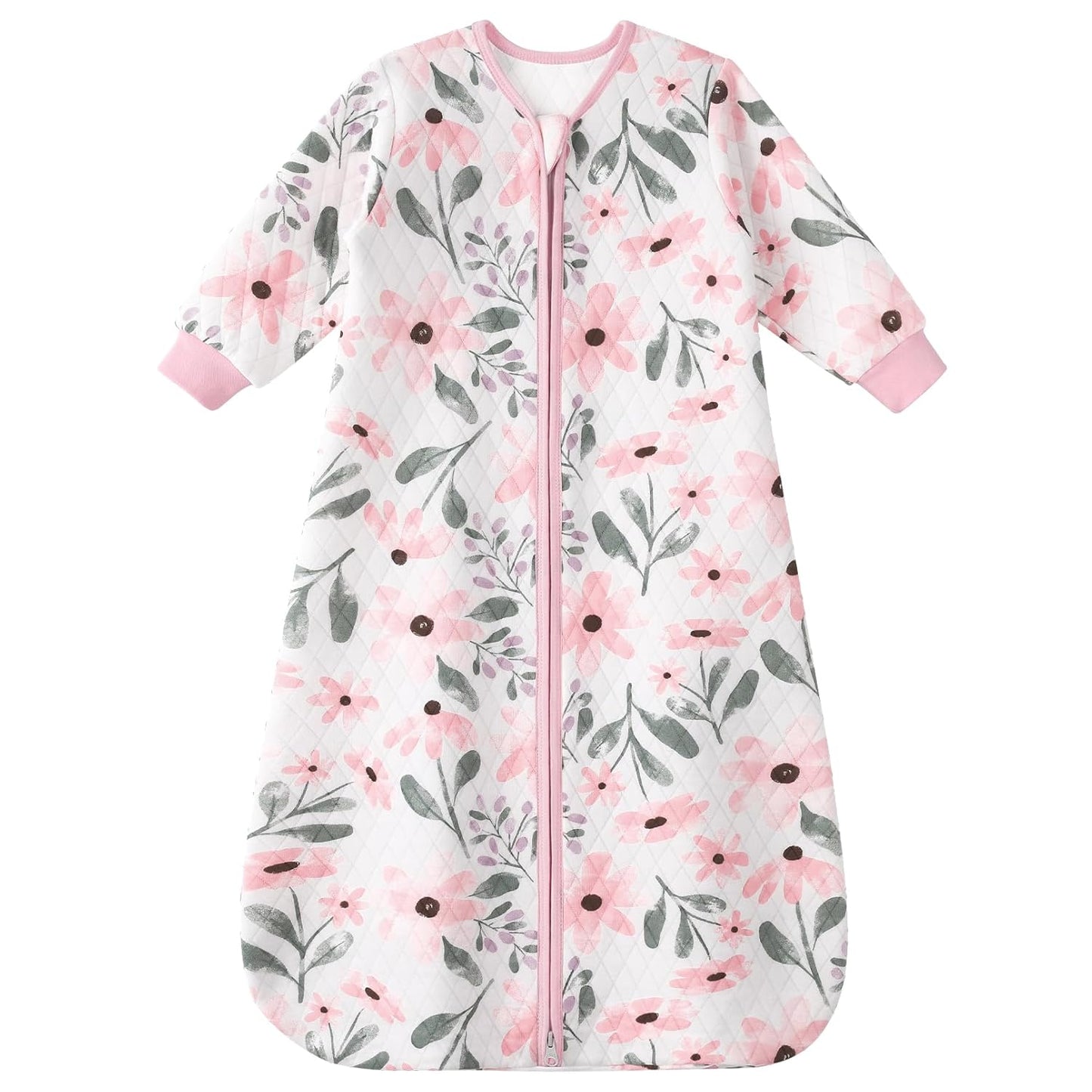 Yoofoss Baby Sleep Sack - Organic Cotton Wearable Blanket for Infants 6-12 Months | 1.0 Tog, Long Sleeve, 2-Way Zipper