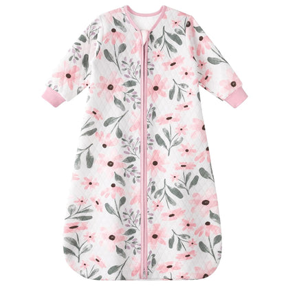 Yoofoss Baby Sleep Sack - Organic Cotton Wearable Blanket for Infants 6-12 Months | 1.0 Tog, Long Sleeve, 2-Way Zipper