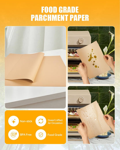 Our Place 130PC Air Fryer Paper Liners - Nonstick Disposable Parchment Sheets for 12.7 Quart Oven