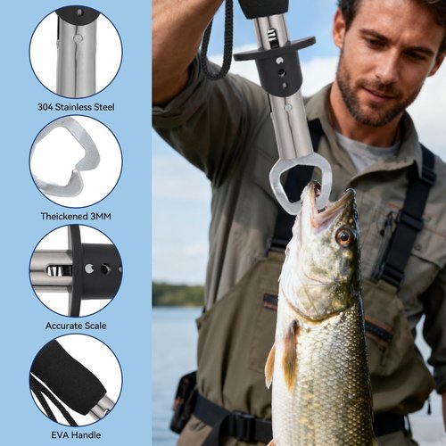 Fishing Tool Kit 2026 - Essential Fishing Gear & Equipment with Pliers, Hook Remover, Scissors & Lures | Perfect Gift for Men