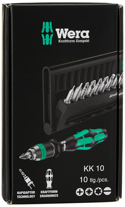 WERA Kraftform Kompakt 10 - 10-Piece Precision Screwdriver Set for Ultimate Versatility