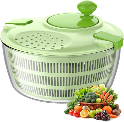Salad Spinner - 4.4 QT Lettuce Washer with Bowl & Mesh Basket for Easy Washing & Draining