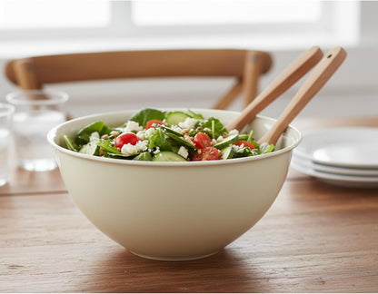 Tribello 5-Quart Mixing Bowls - Versatile Plastic Salad & Serving Bowls - Set of 4 (Assorted Colors)