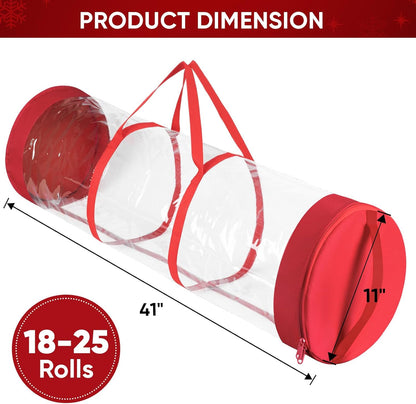 BALEINE Christmas Tree Storage Bag - 7.5FT with Christmas Wrapping Paper Organizer
