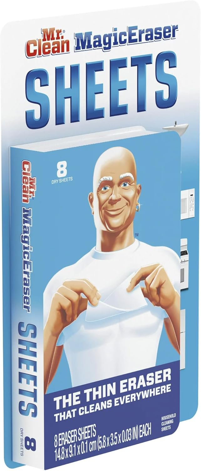 Mr. Clean Magic Eraser Sheets - Original Cleaning Power | 1-Pack for Effortless Stain Removal