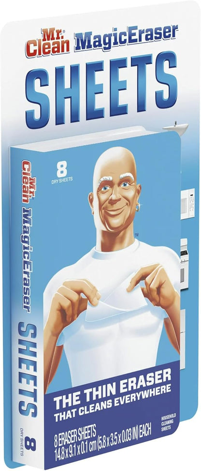 Mr. Clean Magic Eraser Sheets - Original Cleaning Power | 1-Pack for Effortless Stain Removal