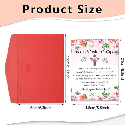 Pastor’s Wife Appreciation Card – Thank You Gift for Women, Religious Greeting Card