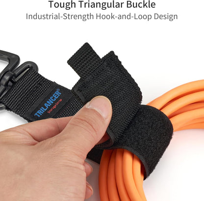 Trilancer Heavy Duty Storage Straps - 10-Pack Hook-and-Loop Cord Organizers for Home & Garage