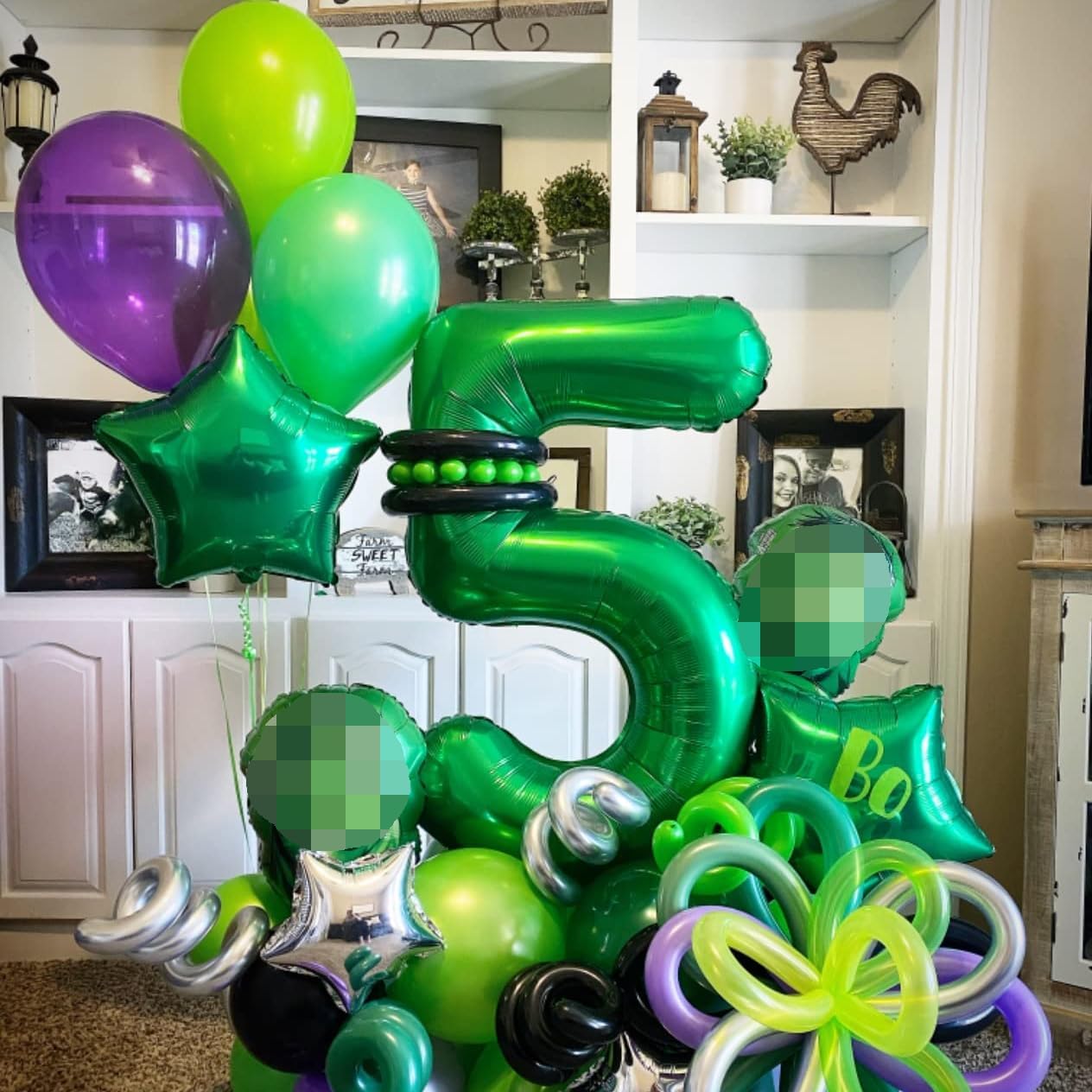 Skiennix 40-Inch Green Number 3 Balloons - Self-Inflating Foil Mylar for Birthday Parties & Anniversaries