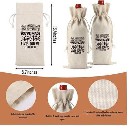 Funny Retirement Gifts for Woman Men Retirement Wine Gifts Bag Happy Retirement Party Decorations Retired Gifts Leaving Gifts for Coworker Nurse Teacher Boss Mother Father