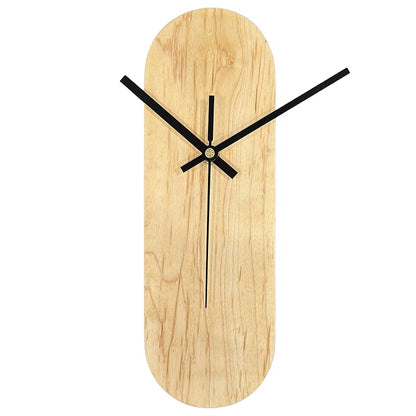 Solid Maple Oval Wall Clock - Minimalist Silent 12 Inch - Chaos & Wit (Variation of THIS listing: 12 Inch)