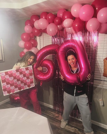 Hot Pink Number 6 Balloon - 40 Inch Giant Foil Balloon for 6th Birthday Party Decorations