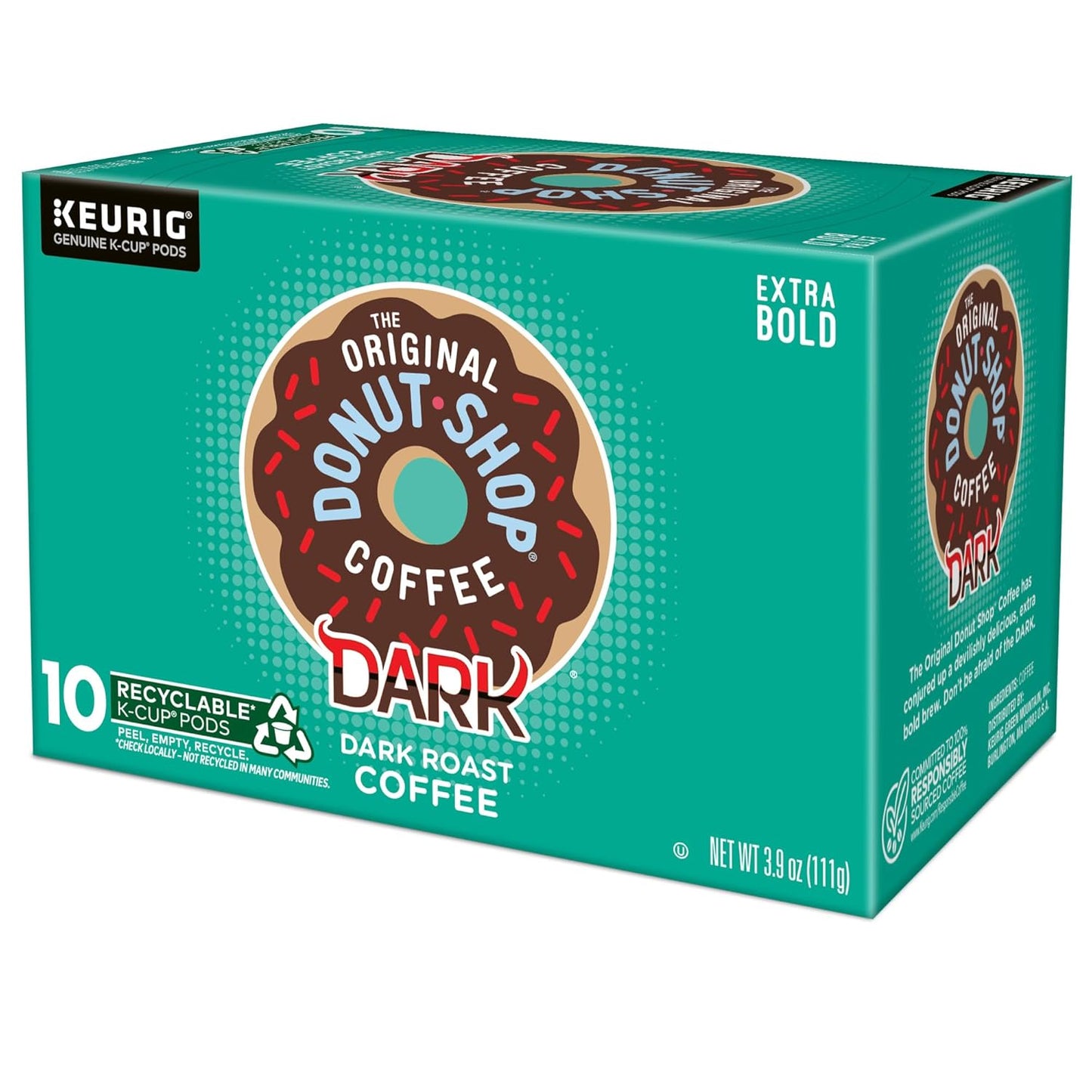 Original Donut Shop Dark Roast Coffee K-Cup Pods - 60 Count (6 Packs of 10) | Single-Serve Convenience