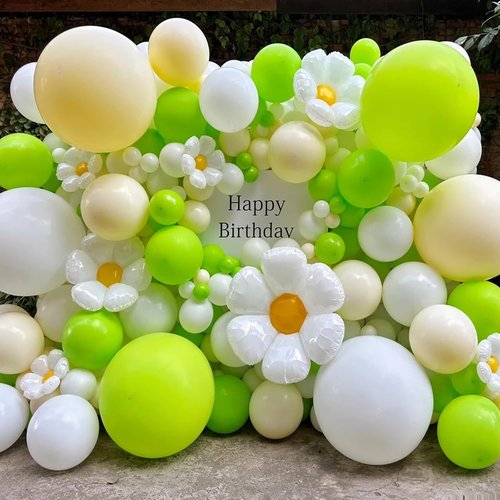 Awenztech Lime Green Balloons - 12 Inch Latex Party Balloons | 50pcs for Baby Shower & Birthday Decor