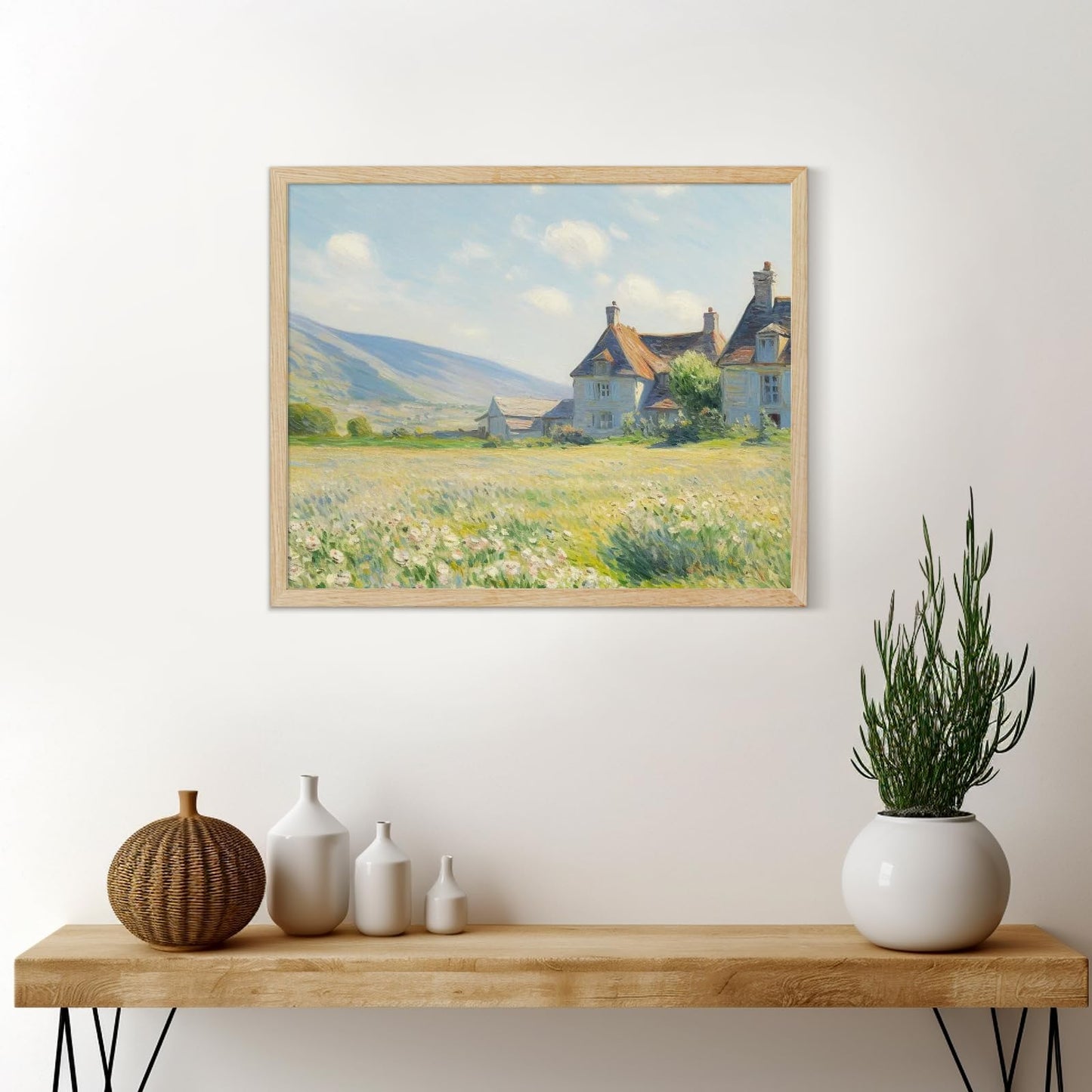 QTART 18X24 Picture Frame, 18x24 Frame Natural Oak Wood Poster Frame for Photo Wall Mounting Tabletop Display, 3pack 18 by 24 Picture Frames