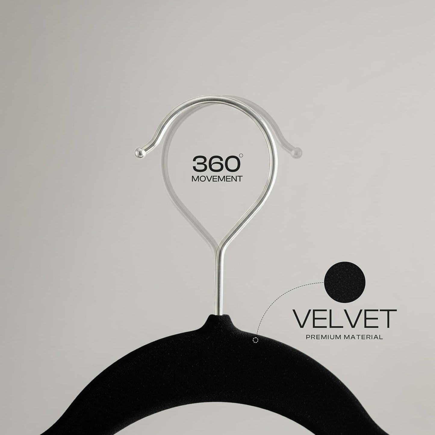Utopia Home Velvet Hangers - Luxury Non-Slip Slim Coat & Pant Hangers, 30 Pack, Black with 360° Swivel Hook