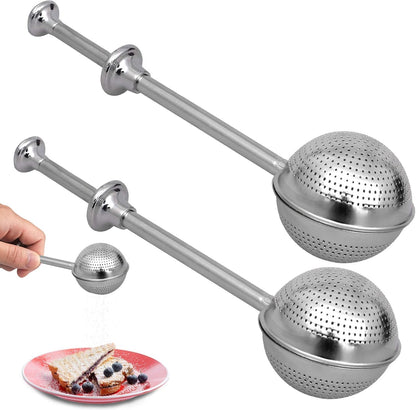 Skiennix Bakers Dusting Wand - Stainless Steel Flour Duster for Sugar & Spices | 2 Pcs Set
