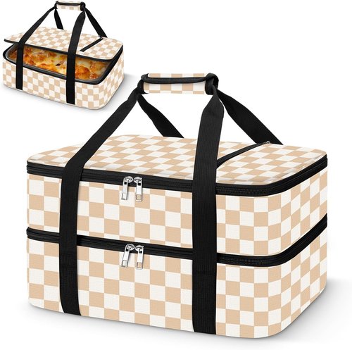 Coobiiya Insulated Casserole Carrier - Keeps Food Hot or Cold | Portable Tote for 9" x 13" Dishes