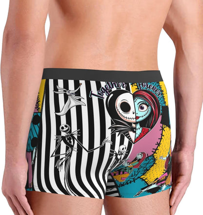 Skiennix Nightmare Christmas-Themed Men's Underwear Briefs - Breathable Stretch Fabric | Fun Novelty Design
