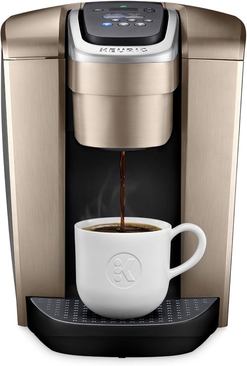 Keurig K-Elite Coffee Maker - Programmable Single Serve with Strength Control & Iced Coffee Feature - Brushed Gold