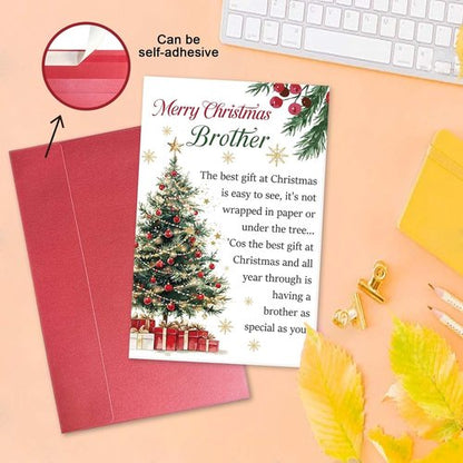 Heartfelt Christmas Card for Brother - Merry Wishes from Sister | Perfect Holiday Gift
