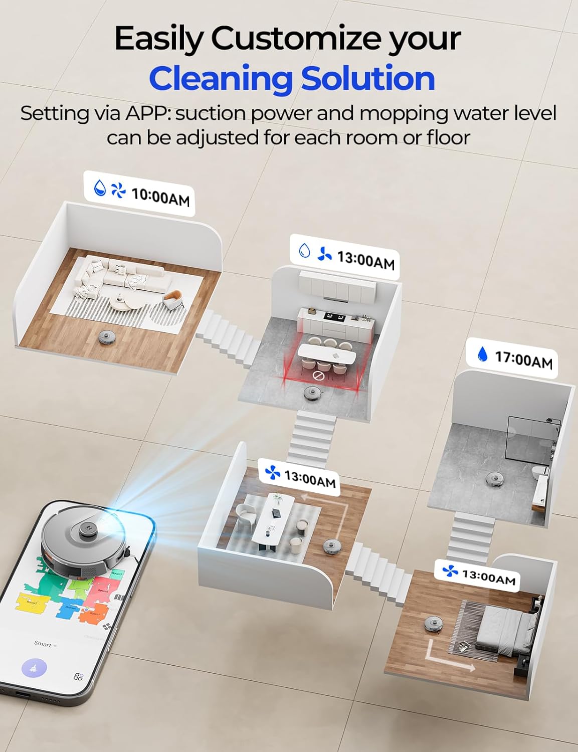 R11 Robot Vacuum by [Brand Name] - 20,000 Pa Suction Power | Self-Emptying & Lidar Navigation | Gray