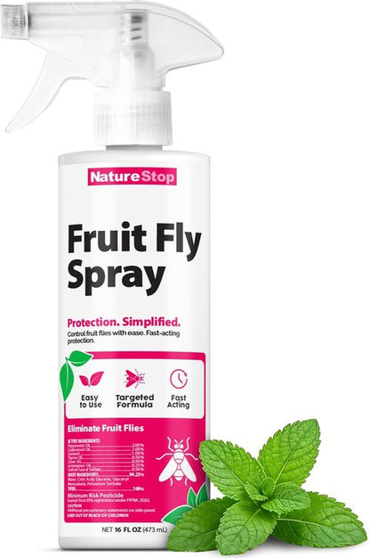 Fruit Fly Spray - Fast-Acting Killer for Kitchens & Indoor Use | 16 oz (475mL)