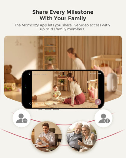 Momcozy Smart WiFi Baby Monitor - 1080P Camera with 5" Screen, Night Vision & 2-Way Talk | BM04