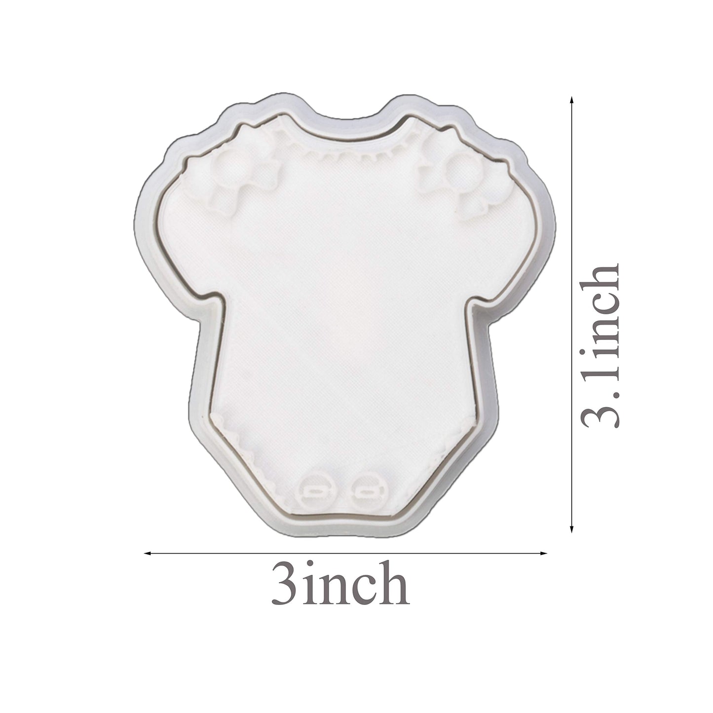 Mostop Baby Shower Cookie Cutter with Baby Onesie Stampers, Baby Shape Cake Mold Fondant Decorating Tools DIY Mold for Sugar Craft Baking Mould Kids' Birthday Party Kitchen Tools