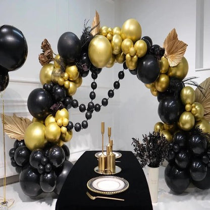 Black Balloons | 12-Inch Latex Balloons for Halloween & Birthday Party Decorations - 100 Pack
