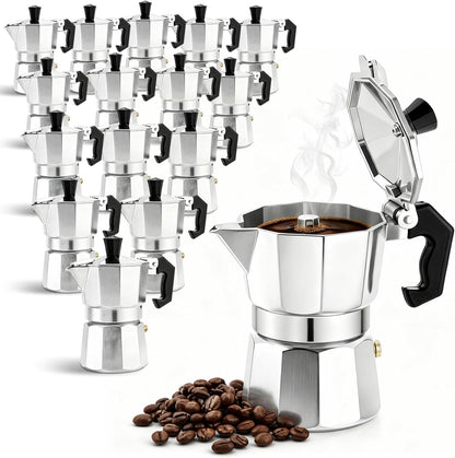 Skiennix Stovetop Espresso Maker - 10 Pcs Bulk (1 Cup, 50 Ml) | Perfect Baby Shower & Wedding Favors