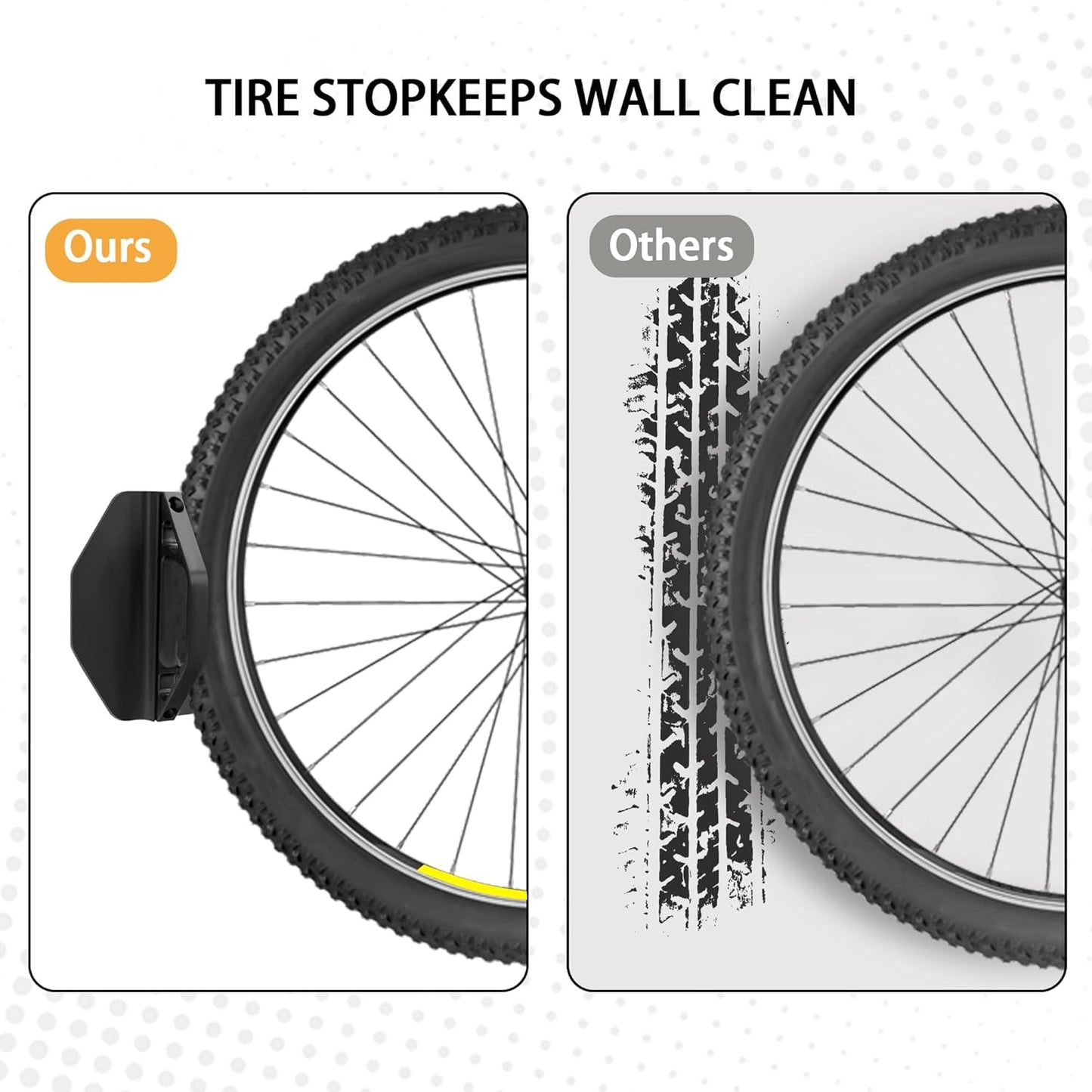 Swivel Bike Wall Mount | Space-Saving Bike Hangers for Garage - Sturdy Rack Holds Up to 77 lbs, Easy Install, 2 Pack