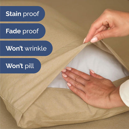 Skiennix Queen Size 4-Piece Sheet Set - Comfy Cooling Bed Sheets | Hotel Luxury Tan Color, Deep Pockets