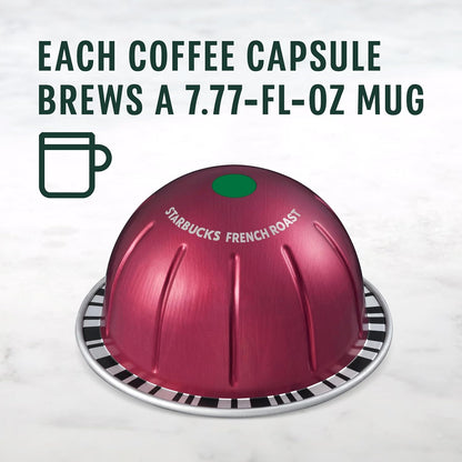 Starbucks by Nespresso Vertuo Coffee Pods - French Roast Dark Roast, 32-Count, Brews 7.8 Oz.