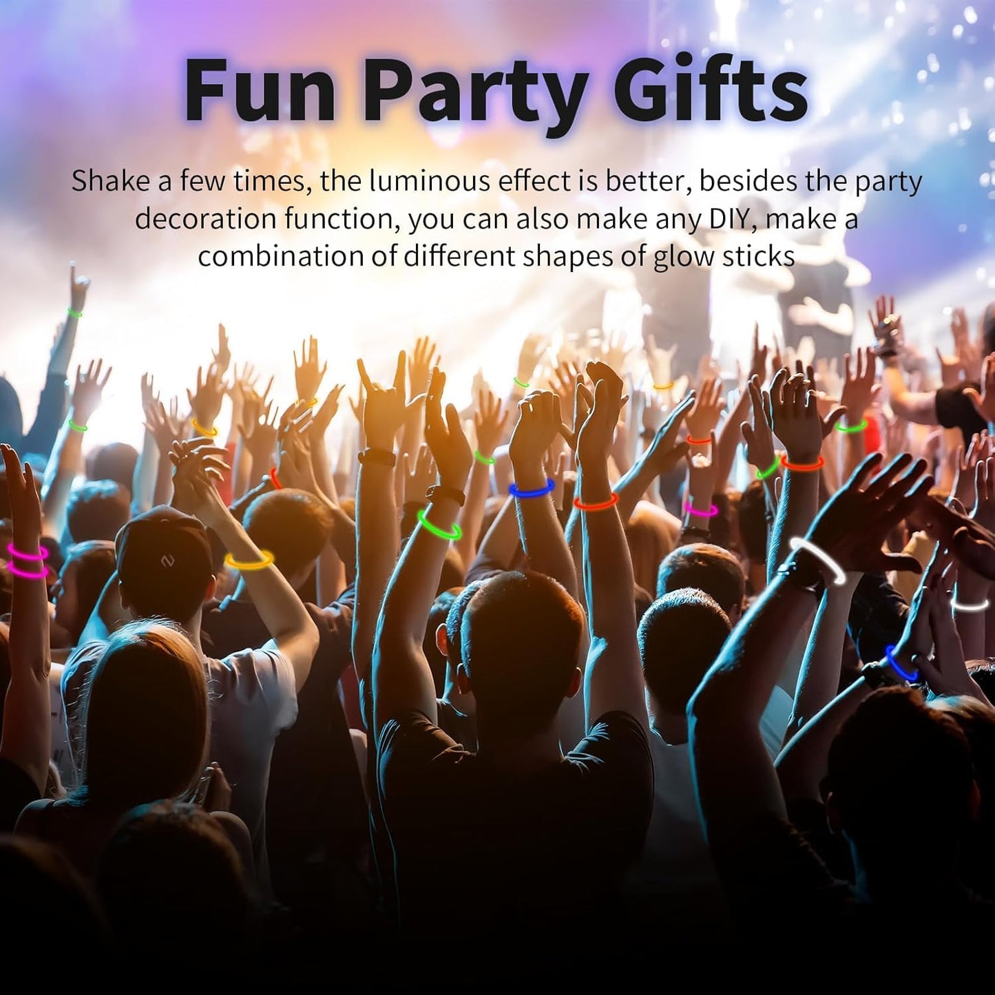 Skiennix 150 Pack Red Glow Sticks - Neon Glow In The Dark Party Favors for Birthdays & Holidays