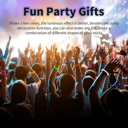 Skiennix 150 Pack Red Glow Sticks - Neon Glow In The Dark Party Favors for Birthdays & Holidays