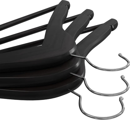 Utopia Home Wooden Hangers 20 Pack - Durable Slim Coat Hangers with 360-Degree Rotatable Hook - Black