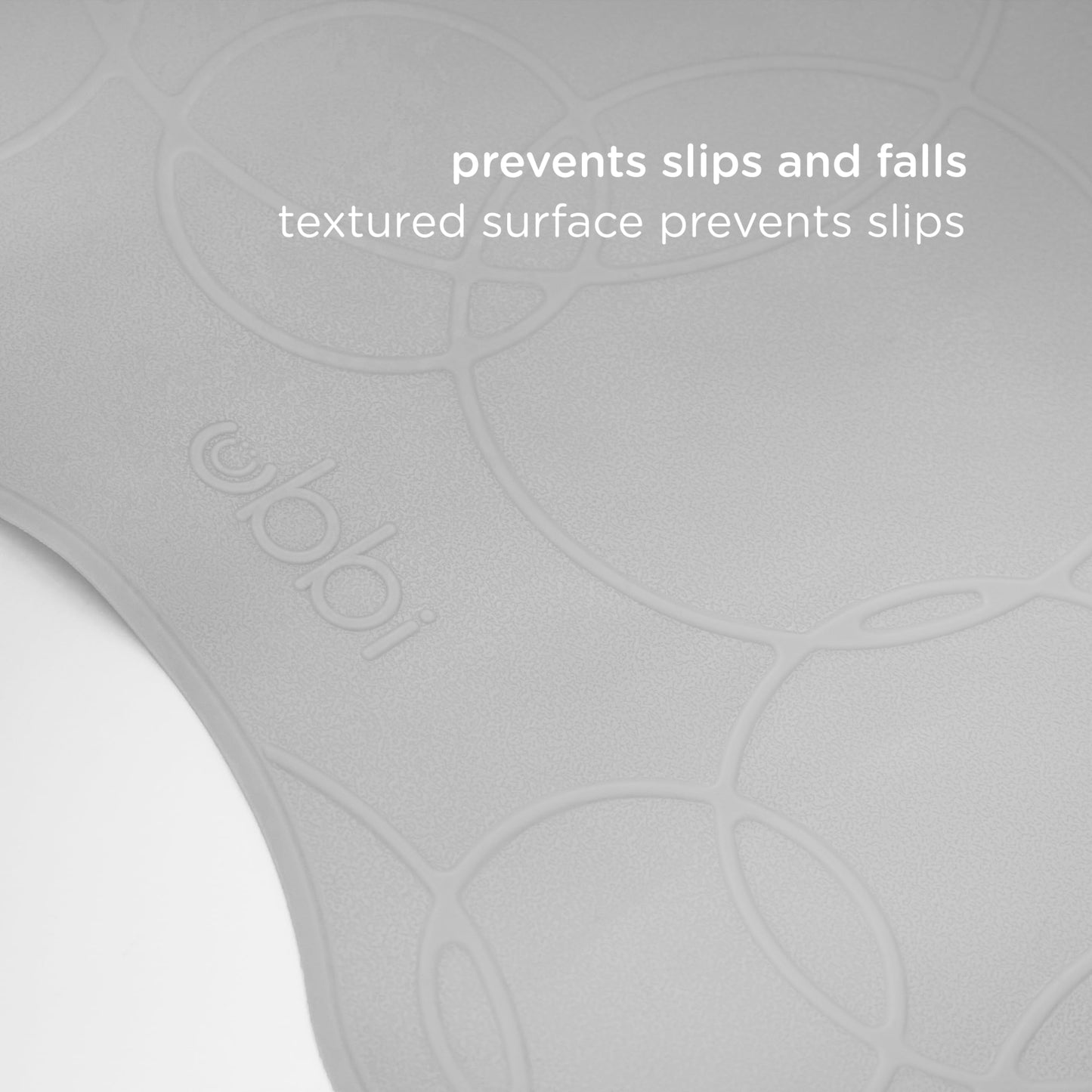 Ubbi Cushioned Non-Slip Bath Mat for Baby, Powerful Suction Cups, Baby Bathtub Time Essentials, Gray