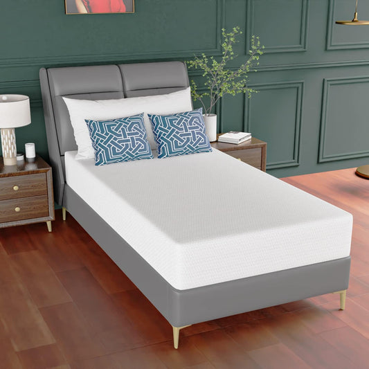 PayLessHere Twin Mattress - Green Tea Memory Foam, CertiPUR-US Certified, Medium-Firm, Removable Cover, Fiberglass Free