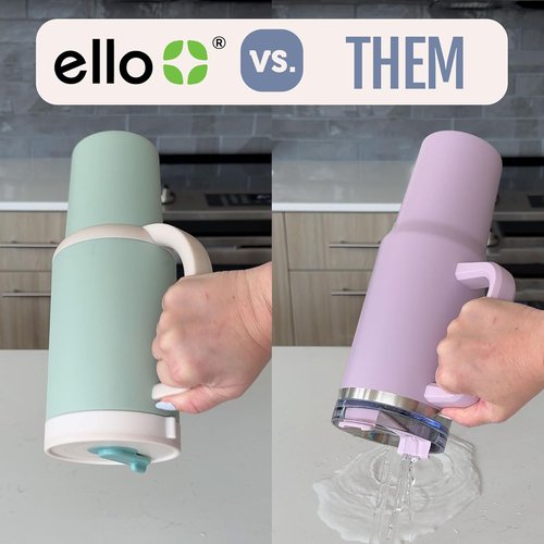 Ello Oasis 30 oz Tumbler - Insulated Stainless Steel Cup with Handle & Straw | 24-Hour Cold Retention, Twilight