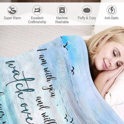 Christian Jesus Blanket Christian Gifts for Women & Men Religious Cross Throw Blanket Jesus Blanket for Kids Adults Soft Warm Cozy Fleece Blanket for Couch Sofa Bed 50"x60"