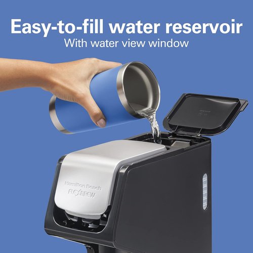 Hamilton Beach FlexBrew Coffee Maker - Versatile Single Serve Machine for Pods & Grounds | Black