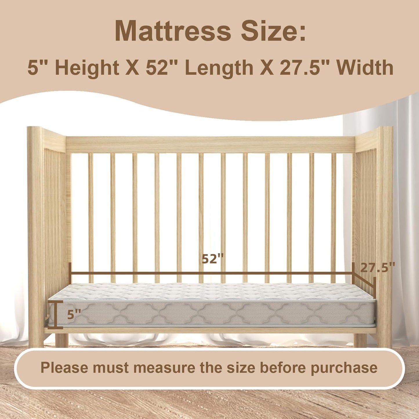 Regine Switzerland Medium Firm Mattress - High Density Foam, Edge Reinforced, Odorless, Standard Size, Pure White