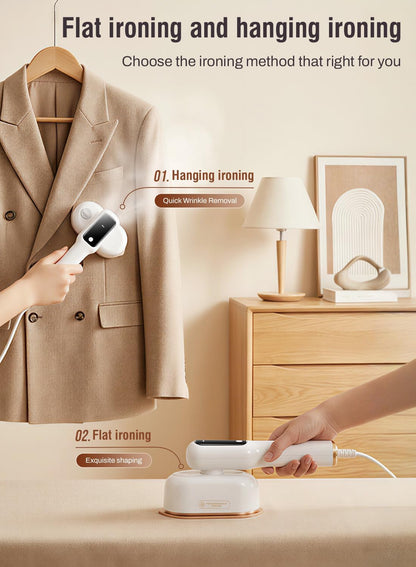 Skiennix Travel Steamer - 2-in-1 Handheld Garment Steamer & Iron | 1200W Fast Heat-Up, 5 Steam Modes, Self-Cleaning