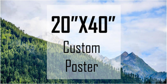 ZXDZSM Custom Canvas Poster - Personalized Photo Wall Art Print (Unframed, 20” x 40”) - Upload Your Image